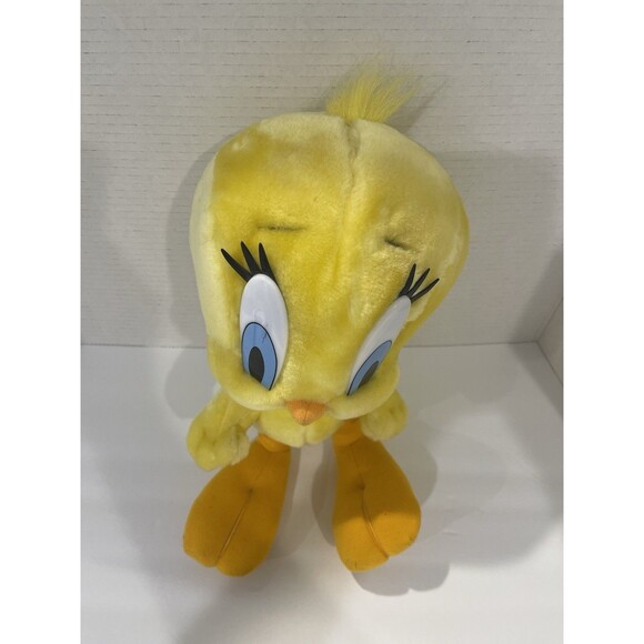Vintage Looney Tunes Tweety Bird 1997 Stuffed Animal Plush Large Around 12” Tall - Picture 2 of 12